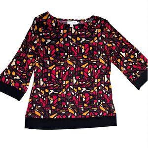 Ronni Nicole Abstract Print Blouse Women’s Size 10